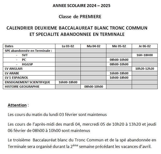 Premiere 2eme bac blanc tc spe abandonnee